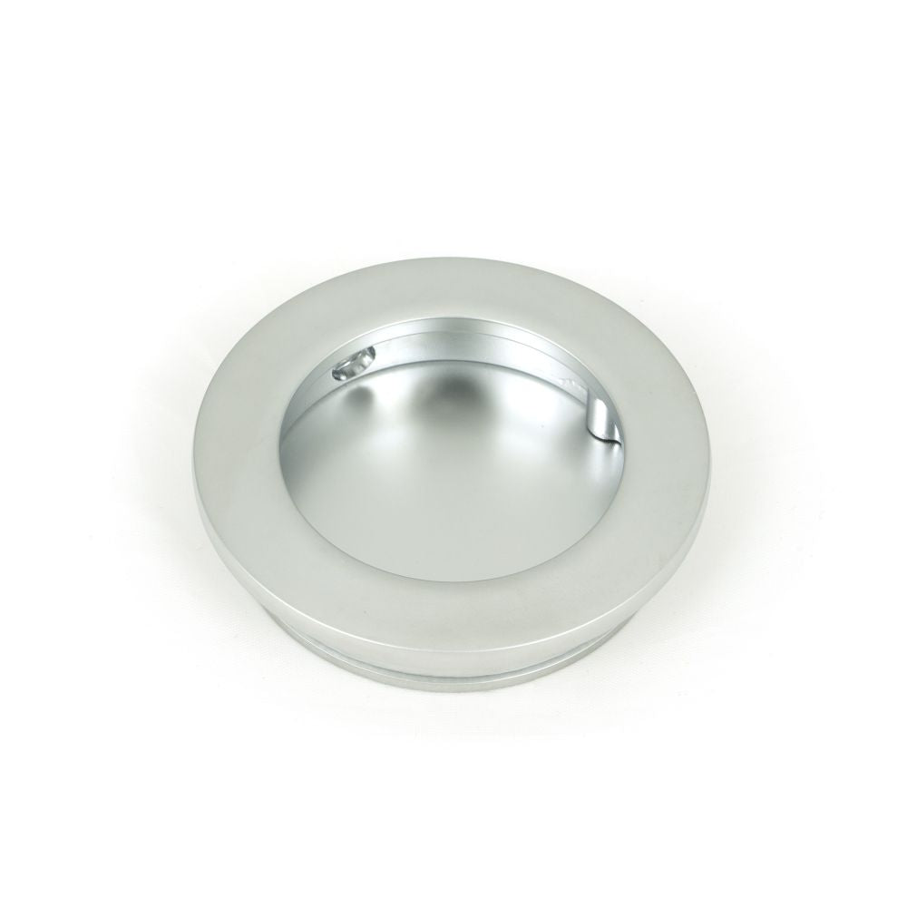 This is an image of From The Anvil - Satin Chrome 60mm Plain Round Pull available to order from T.H Wiggans Architectural Ironmongery in Kendal, quick delivery and discounted prices.