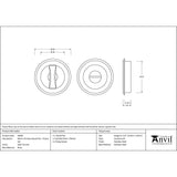 This is an image showing From The Anvil - Satin Chrome 60mm Art Deco Round Pull - Privacy Set available from trade door handles, quick delivery and discounted prices