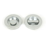 This is an image of From The Anvil - Satin Chrome 60mm Plain Round Pull - Privacy Set available to order from T.H Wiggans Architectural Ironmongery in Kendal, quick delivery and discounted prices.