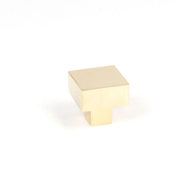 This is an image showing From The Anvil - Polished Brass Albers Cabinet Knob - 25mm available from T.H Wiggans Architectural Ironmongery in Kendal, quick delivery and discounted prices