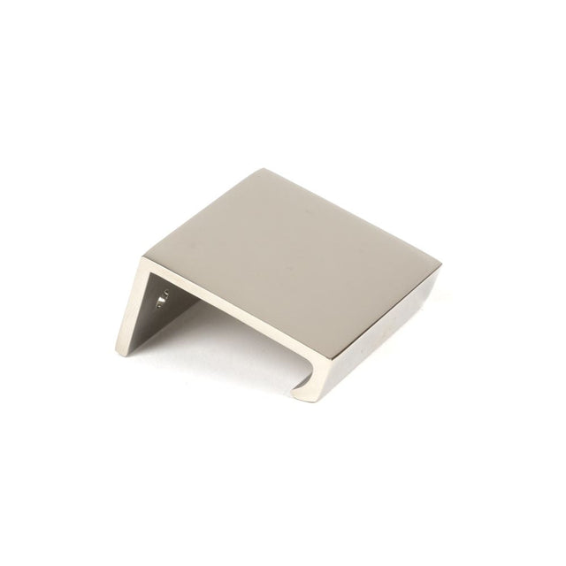 This is an image showing From The Anvil - Polished Nickel 50mm Plain Edge Pull available from T.H Wiggans Architectural Ironmongery in Kendal, quick delivery and discounted prices