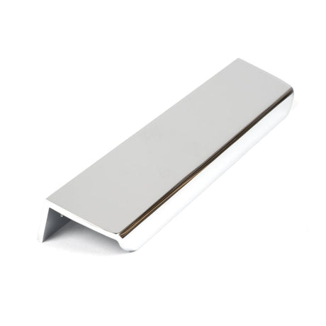This is an image showing From The Anvil - Polished Chrome 200mm Moore Edge Pull available from T.H Wiggans Architectural Ironmongery in Kendal, quick delivery and discounted prices