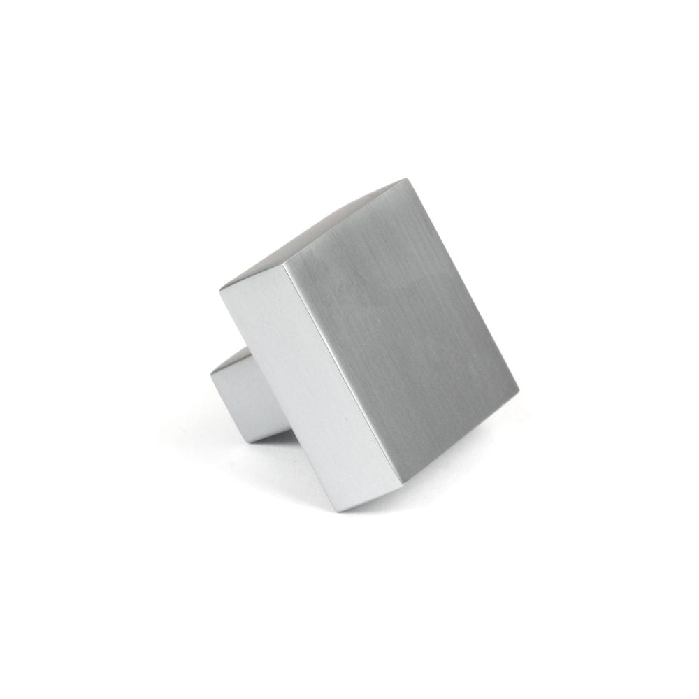 This is an image showing From The Anvil - Satin Chrome Albers Cabinet Knob - 35mm available from trade door handles, quick delivery and discounted prices
