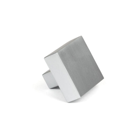 This is an image showing From The Anvil - Satin Chrome Albers Cabinet Knob - 35mm available from trade door handles, quick delivery and discounted prices
