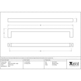 This is an image showing From The Anvil - Satin Chrome Albers Pull Handle - Large available from trade door handles, quick delivery and discounted prices