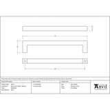 This is an image showing From The Anvil - Matt Black Albers Pull Handle - Medium available from trade door handles, quick delivery and discounted prices