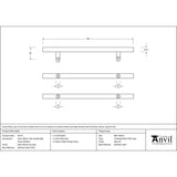 This is an image showing From The Anvil - Satin Marine SS (316) 0.6m Offset T Bar Handle B2B 32mm Ø available from trade door handles, quick delivery and discounted prices