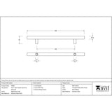 This is an image showing From The Anvil - Aged Brass (316) 0.6m T Bar Handle Secret Fix 32mm Ø available from trade door handles, quick delivery and discounted prices