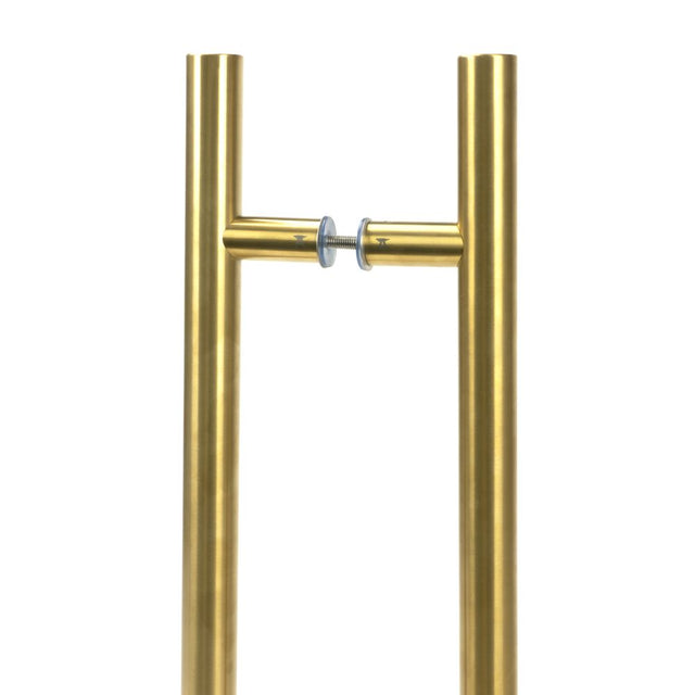 This is an image of From The Anvil - Aged Brass (316) 0.6m T Bar Handle B2B 32mm available to order from T.H Wiggans Architectural Ironmongery in Kendal, quick delivery and discounted prices.