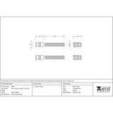 This is an image showing From The Anvil - Satin SS (304) 50mm Secret Fixings for T Bar (2) - Offset available from trade door handles, quick delivery and discounted prices