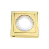 This is an image showing From The Anvil - Satin Brass Round Euro Escutcheon (Square) available from trade door handles, quick delivery and discounted prices