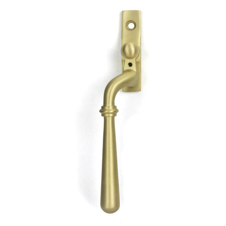 This is an image showing From The Anvil - Satin Brass Newbury Espag - LH available from T.H Wiggans Architectural Ironmongery in Kendal, quick delivery and discounted prices
