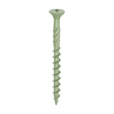 This is an image showing TIMCO Decking Screws - PZ - Double Countersunk - Exterior - Green - 4.5 x 50 - 2000 Pieces Tub available from T.H Wiggans Ironmongery in Kendal, quick delivery at discounted prices.