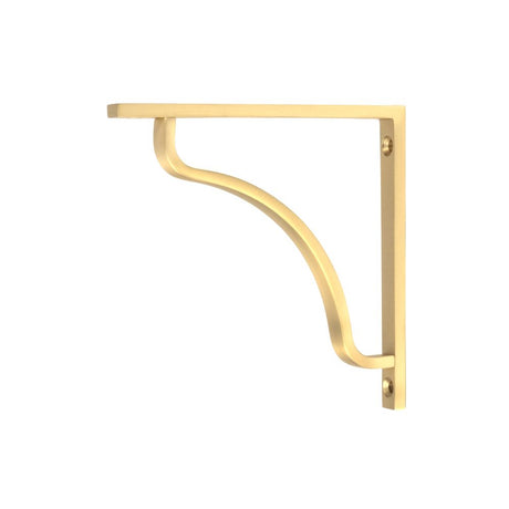 This is an image showing From The Anvil - Satin Brass Abingdon Shelf Bracket (150mm x 150mm) available from T.H Wiggans Architectural Ironmongery in Kendal, quick delivery and discounted prices