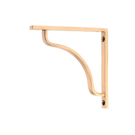 This is an image showing From The Anvil - Polished Bronze Abingdon Shelf Bracket (150mm x 150mm) available from T.H Wiggans Architectural Ironmongery in Kendal, quick delivery and discounted prices