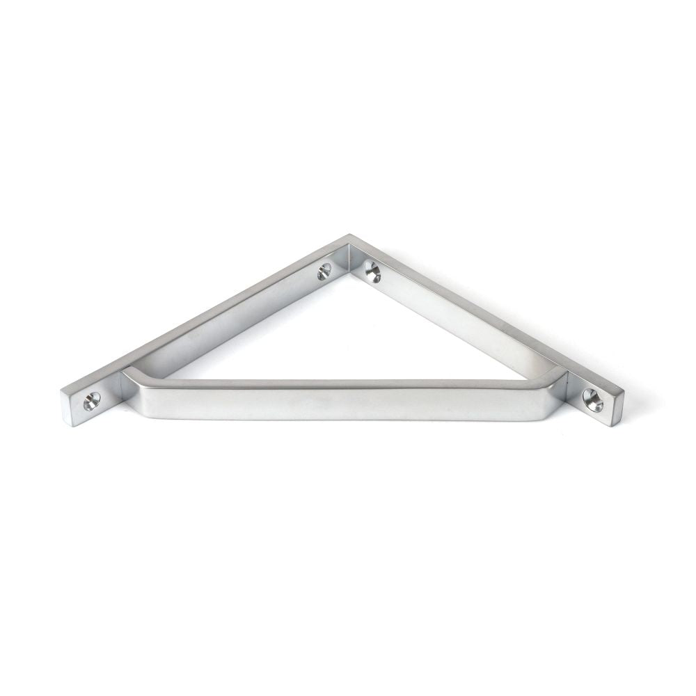 This is an image showing From The Anvil - Satin Chrome Barton Shelf Bracket (150mm x 150mm) available from trade door handles, quick delivery and discounted prices