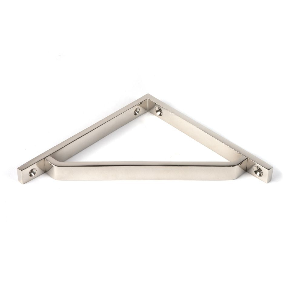 This is an image showing From The Anvil - Polished Nickel Barton Shelf Bracket (150mm x 150mm) available from trade door handles, quick delivery and discounted prices