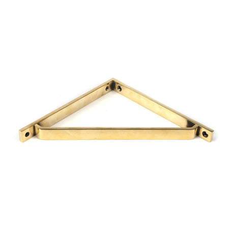 This is an image showing From The Anvil - Aged Brass Barton Shelf Bracket (200mm x 200mm) available from trade door handles, quick delivery and discounted prices