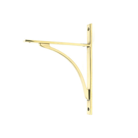 This is an image showing From The Anvil - Aged Brass Apperley Shelf Bracket (260mm x 200mm) available from T.H Wiggans Architectural Ironmongery in Kendal, quick delivery and discounted prices