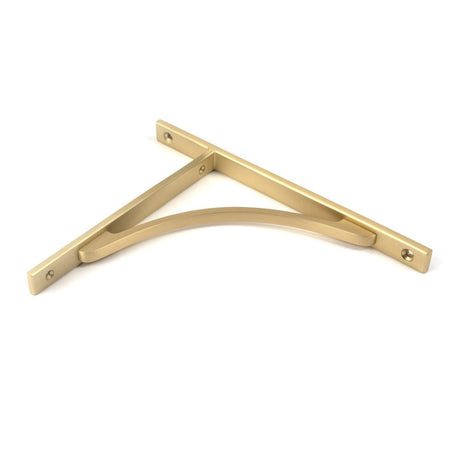 This is an image showing From The Anvil - Satin Brass Apperley Shelf Bracket (260mm x 200mm) available from trade door handles, quick delivery and discounted prices