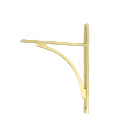This is an image showing From The Anvil - Satin Brass Apperley Shelf Bracket (260mm x 200mm) available from T.H Wiggans Architectural Ironmongery in Kendal, quick delivery and discounted prices