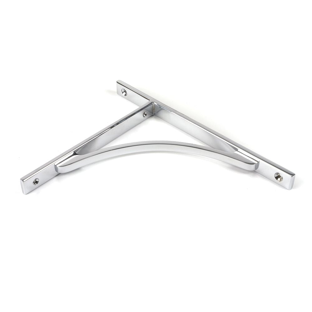 This is an image showing From The Anvil - Polished Chrome Apperley Shelf Bracket (260mm x 200mm) available from trade door handles, quick delivery and discounted prices