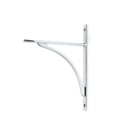 This is an image showing From The Anvil - Polished Chrome Apperley Shelf Bracket (260mm x 200mm) available from T.H Wiggans Architectural Ironmongery in Kendal, quick delivery and discounted prices