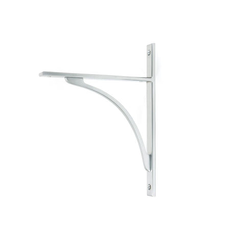 This is an image showing From The Anvil - Satin Chrome Apperley Shelf Bracket (260mm x 200mm) available from T.H Wiggans Architectural Ironmongery in Kendal, quick delivery and discounted prices