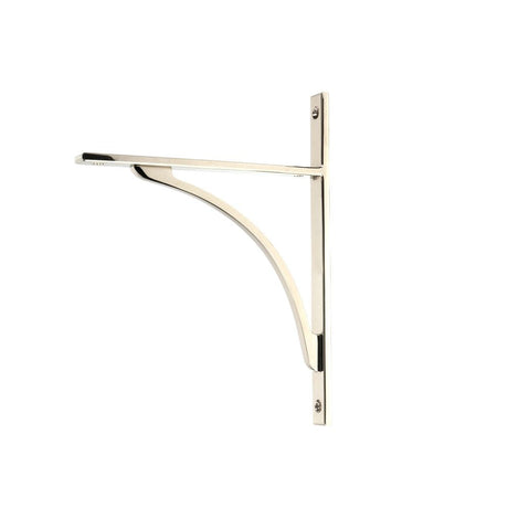 This is an image showing From The Anvil - Polished Nickel Apperley Shelf Bracket (260mm x 200mm) available from T.H Wiggans Architectural Ironmongery in Kendal, quick delivery and discounted prices