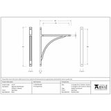 This is an image showing From The Anvil - Satin Brass Apperley Shelf Bracket (314mm x 250mm) available from trade door handles, quick delivery and discounted prices