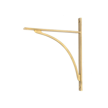 This is an image showing From The Anvil - Satin Brass Apperley Shelf Bracket (314mm x 250mm) available from T.H Wiggans Architectural Ironmongery in Kendal, quick delivery and discounted prices