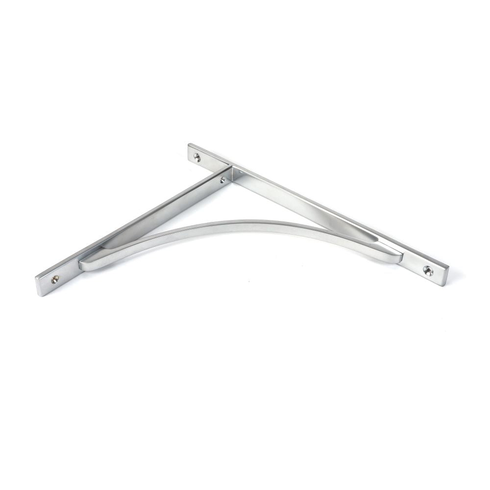 This is an image showing From The Anvil - Satin Chrome Apperley Shelf Bracket (314mm x 250mm) available from trade door handles, quick delivery and discounted prices