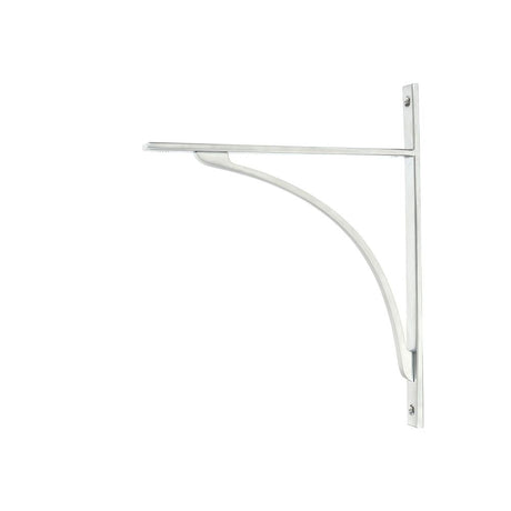 This is an image showing From The Anvil - Satin Chrome Apperley Shelf Bracket (314mm x 250mm) available from T.H Wiggans Architectural Ironmongery in Kendal, quick delivery and discounted prices