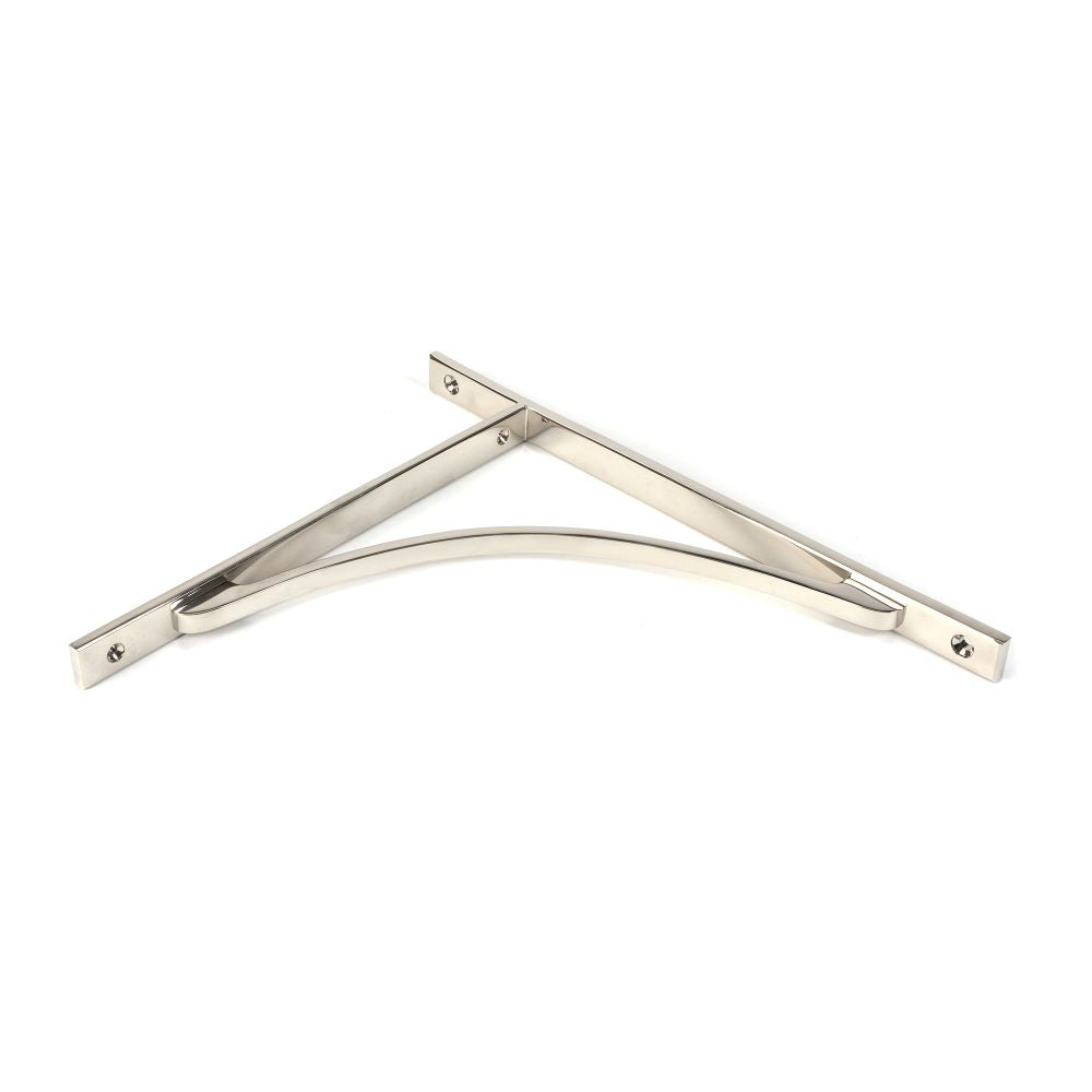 This is an image showing From The Anvil - Polished Nickel Apperley Shelf Bracket (314mm x 250mm) available from trade door handles, quick delivery and discounted prices