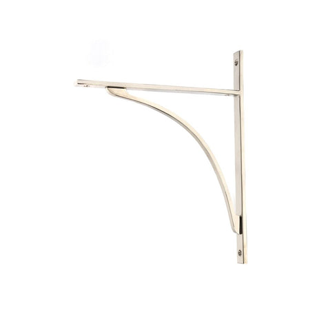 This is an image showing From The Anvil - Polished Nickel Apperley Shelf Bracket (314mm x 250mm) available from T.H Wiggans Architectural Ironmongery in Kendal, quick delivery and discounted prices