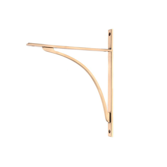 This is an image showing From The Anvil - Polished Bronze Apperley Shelf Bracket (314mm x 250mm) available from T.H Wiggans Architectural Ironmongery in Kendal, quick delivery and discounted prices