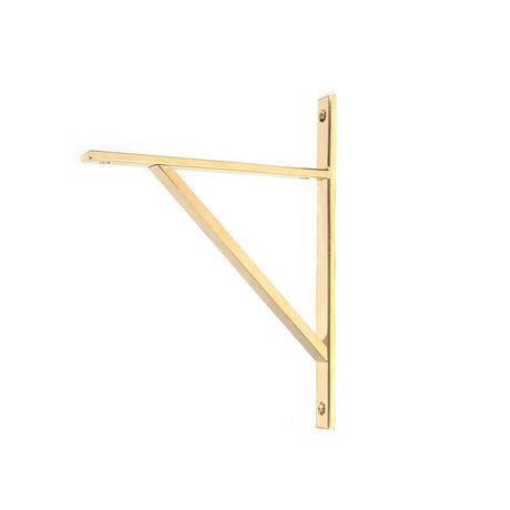 This is an image showing From The Anvil - Polished Brass Chalfont Shelf Bracket (260mm x 200mm) available from T.H Wiggans Architectural Ironmongery in Kendal, quick delivery and discounted prices