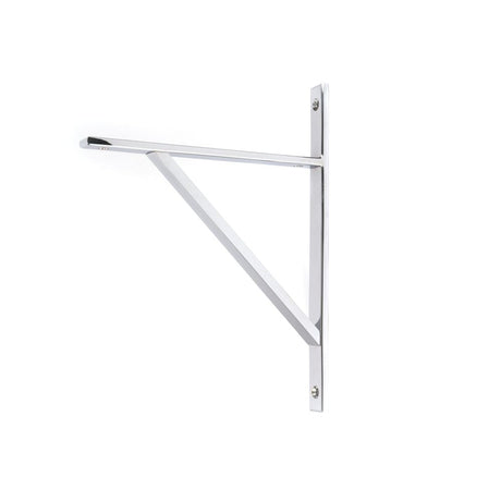 This is an image showing From The Anvil - Polished Chrome Chalfont Shelf Bracket (260mm x 200mm) available from T.H Wiggans Architectural Ironmongery in Kendal, quick delivery and discounted prices