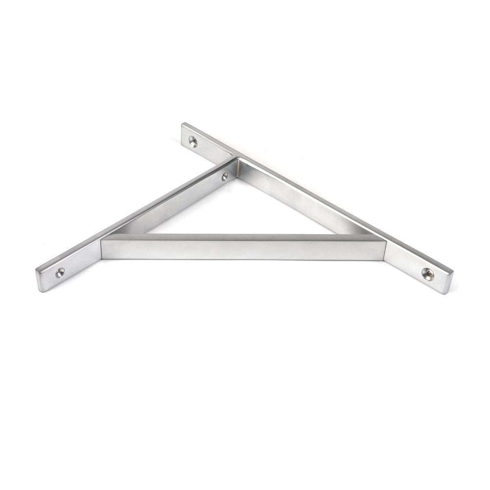 This is an image showing From The Anvil - Satin Chrome Chalfont Shelf Bracket (260mm x 200mm) available from trade door handles, quick delivery and discounted prices