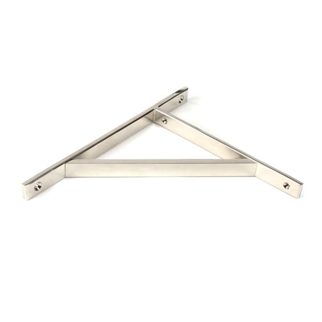 This is an image showing From The Anvil - Polished Nickel Chalfont Shelf Bracket (260mm x 200mm) available from trade door handles, quick delivery and discounted prices