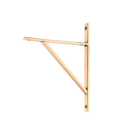 This is an image showing From The Anvil - Polished Bronze Chalfont Shelf Bracket (260mm x 200mm) available from T.H Wiggans Architectural Ironmongery in Kendal, quick delivery and discounted prices