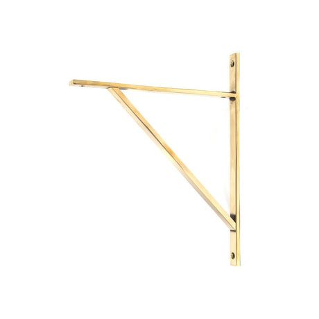 This is an image showing From The Anvil - Aged Brass Chalfont Shelf Bracket (314mm x 250mm) available from T.H Wiggans Architectural Ironmongery in Kendal, quick delivery and discounted prices
