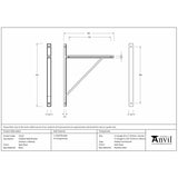 This is an image showing From The Anvil - Satin Brass Chalfont Shelf Bracket (314mm x 250mm) available from trade door handles, quick delivery and discounted prices