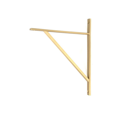 This is an image showing From The Anvil - Satin Brass Chalfont Shelf Bracket (314mm x 250mm) available from T.H Wiggans Architectural Ironmongery in Kendal, quick delivery and discounted prices