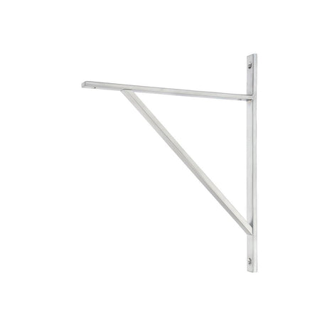 This is an image showing From The Anvil - Satin Chrome Chalfont Shelf Bracket (314mm x 250mm) available from T.H Wiggans Architectural Ironmongery in Kendal, quick delivery and discounted prices