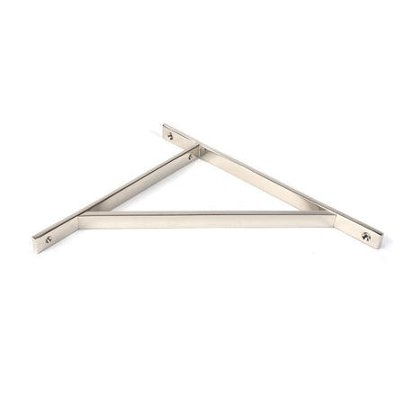 This is an image showing From The Anvil - Polished Nickel Chalfont Shelf Bracket (314mm x 250mm) available from trade door handles, quick delivery and discounted prices