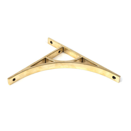 This is an image showing From The Anvil - Aged Brass Tyne Shelf Bracket (260mm x 200mm) available from trade door handles, quick delivery and discounted prices