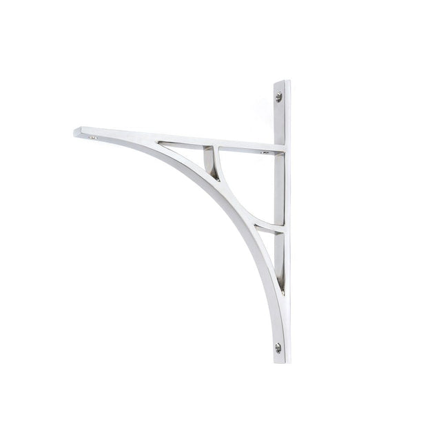 This is an image showing From The Anvil - Polished Chrome Tyne Shelf Bracket (260mm x 200mm) available from T.H Wiggans Architectural Ironmongery in Kendal, quick delivery and discounted prices