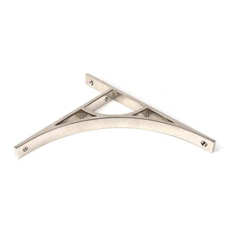 This is an image showing From The Anvil - Polished Nickel Tyne Shelf Bracket (260mm x 200mm) available from trade door handles, quick delivery and discounted prices