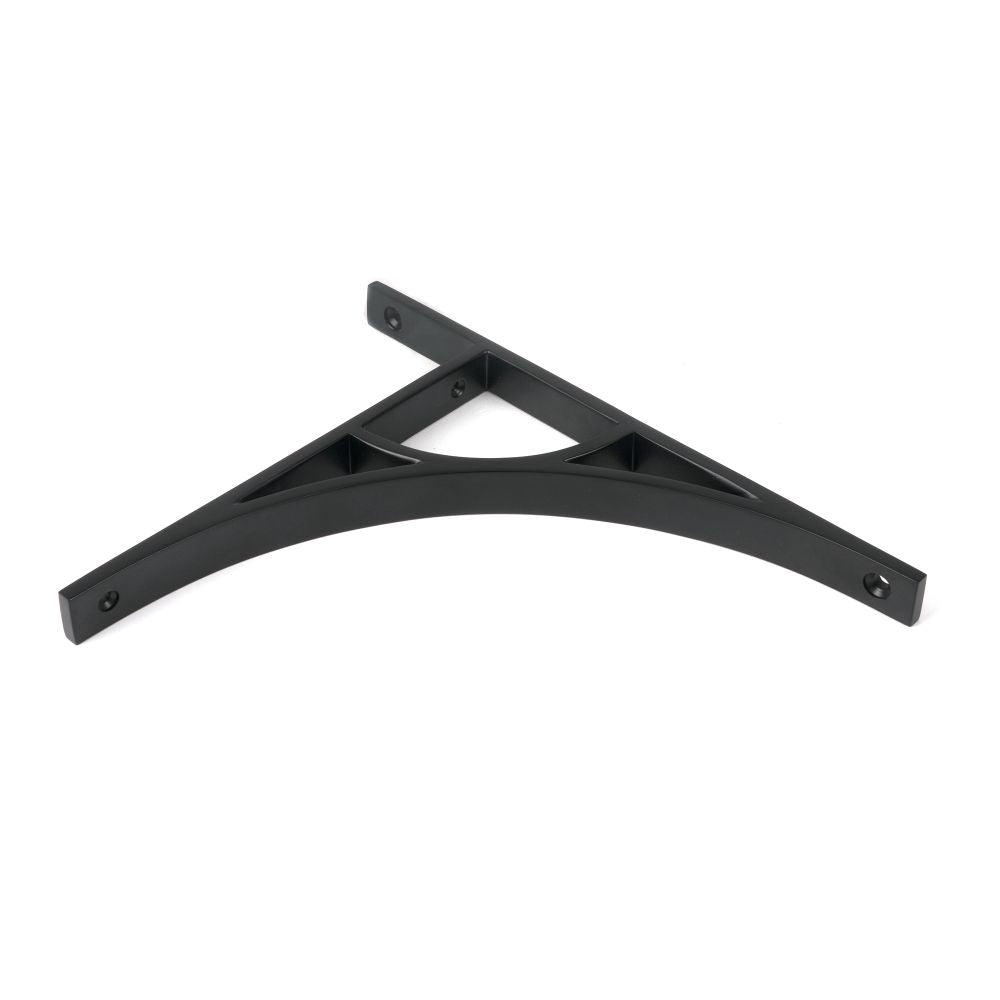 This is an image showing From The Anvil - Matt Black Tyne Shelf Bracket (260mm x 200mm) available from trade door handles, quick delivery and discounted prices